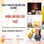 NHẬN LÀM BÁO CÁO THUẾ HÀNG THÁNG GIÁ RẺ TẠI HUYỆN THẠCH THẤT 14 Dịch vụ báo cáo thuế hàng tháng giá rẻ tại Huyện Thạch Thất