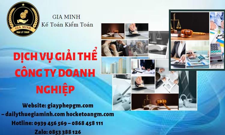 Bảng giá giải thể công ty doanh nghiệp tại Quận 2