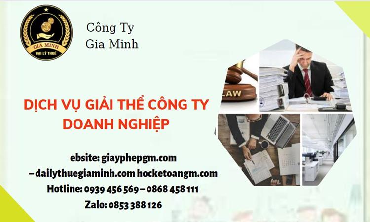Dịch vụ giải thể công ty doanh nghiệp tại Quận Tân Bình