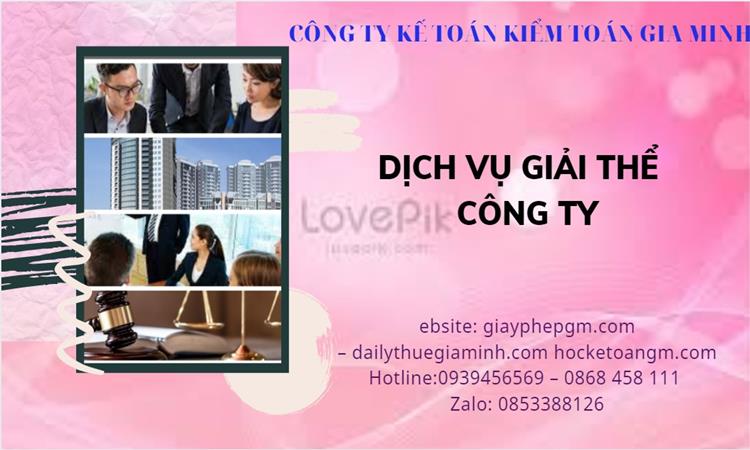 Dịch vụ giải thể công ty tại Điện Biên trọn gói