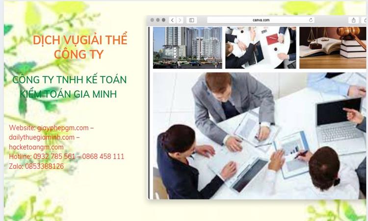 Dịch vụ giải thể công ty tại Thành Phố Hồ Chí Minh trọn gói