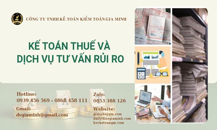 KẾ TOÁN THUẾ VÀ DỊCH VỤ TƯ VẤN RỦI RO 1 Dịch vụ kế toán kiểm toán rủi ro của doanh nghiệp