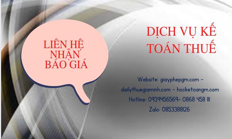 Dịch vụ kế toán thuế Quận 9