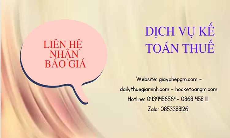 Dịch vụ kế toán thuế Quận Ninh Kiều