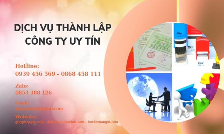 Dịch vụ thành lập công ty uy tín trọn gói