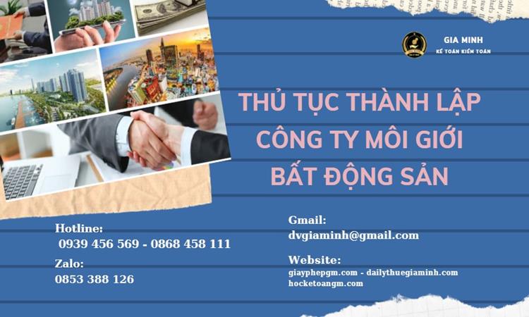 Điều kiện thành lập công ty môi giới bất động sản
