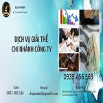 THỦ TỤC GIẢI THỂ CHI NHÁNH VĂN PHÒNG LUẬT SƯ 7 Giải thể chi nhánh công ty TNHH văn phòng luật sư