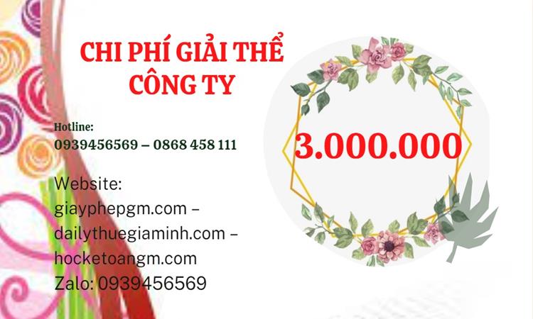  Giải thể công ty cổ phần tại An Giang hết bao nhiêu tiền