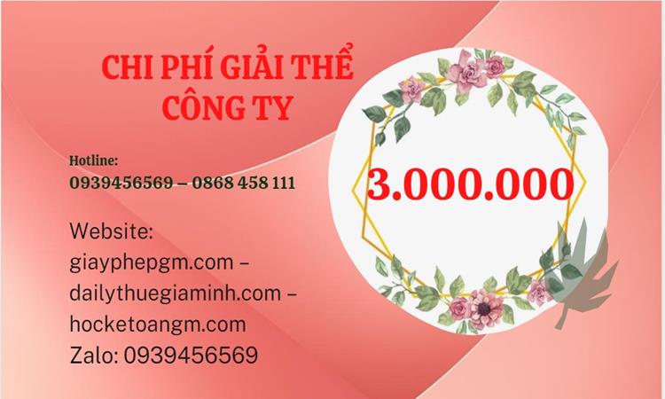Giải thể công ty cổ phần tại Bình Phước hết bao nhiêu tiền