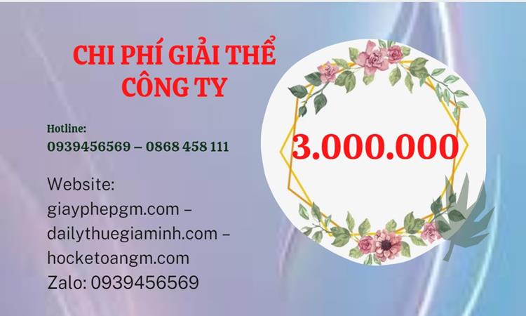  Giải thể công ty cổ phần tại Đồng Tháp hết bao nhiêu tiền
