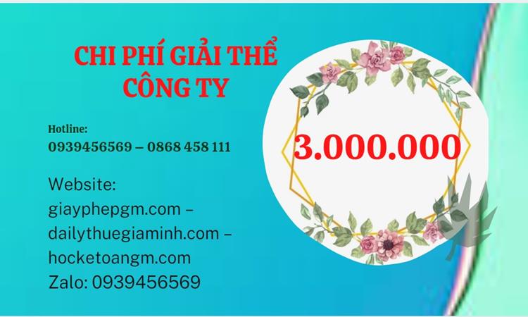 Giải thể công ty cổ phần tại Hà Tĩnh hết bao nhiêu tiền