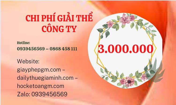  Giải thể công ty cổ phần tại Hậu Giang hết bao nhiêu tiền