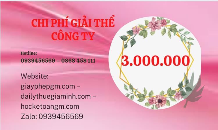 Giải thể công ty cổ phần tại Hòa Bình hết bao nhiêu tiền