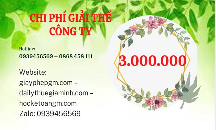  Giải thể công ty cổ phần tại Huyện Đan Phượng hết bao nhiêu tiền