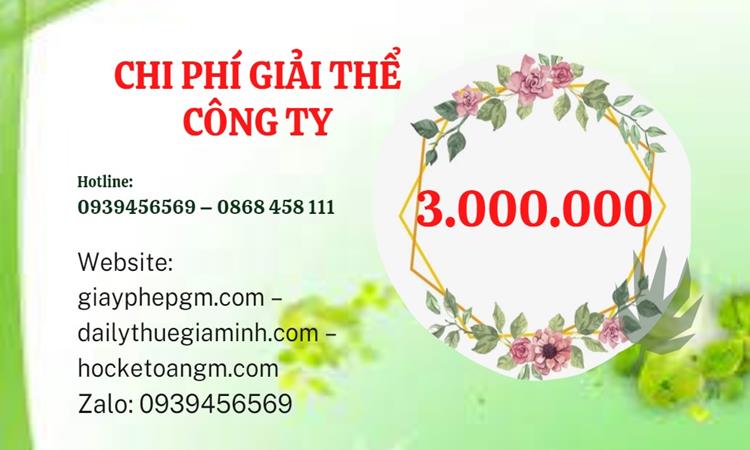 Giải thể công ty cổ phần tại Huyện Gia Lâm hết bao nhiêu tiền