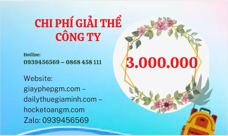  Giải thể công ty cổ phần tại Huyện Hoài Đức hết bao nhiêu tiền
