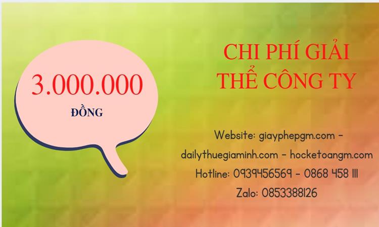  Giải thể công ty cổ phần tại Huyện Nhà Bè hết bao nhiêu tiền