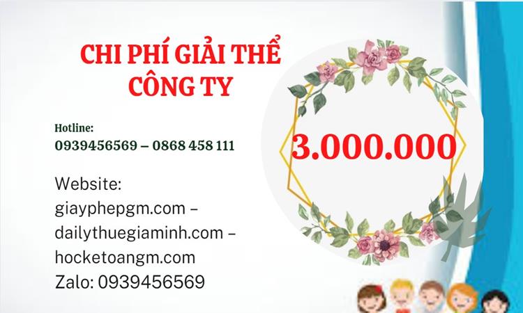 Giải thể công ty cổ phần tại Huyện Phú Xuyên hết bao nhiêu tiền