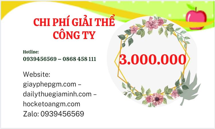  Giải thể công ty cổ phần tại Huyện Phúc Thọ hết bao nhiêu tiền