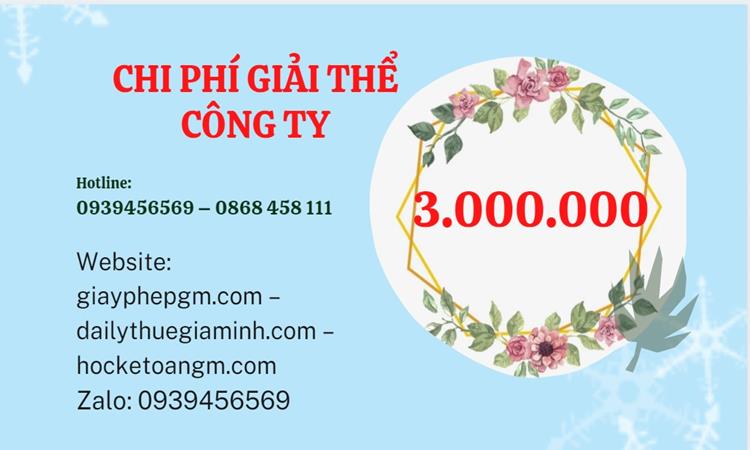  Giải thể công ty cổ phần tại Huyện Thạch Thất hết bao nhiêu tiền