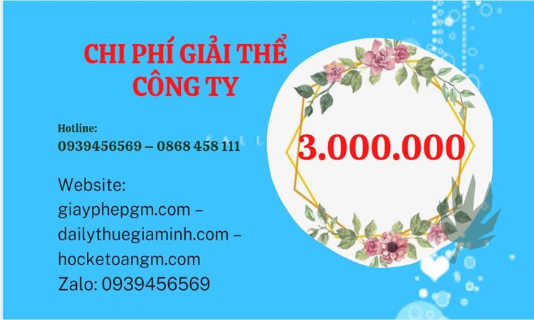  Giải thể công ty cổ phần tại Huyện Thường Tín hết bao nhiêu tiền
