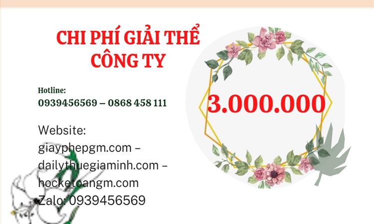 Giải thể công ty cổ phần tại Huyện Ứng Hòa hết bao nhiêu tiền