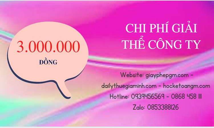  Giải thể công ty cổ phần tại Quận 1 hết bao nhiêu tiền
