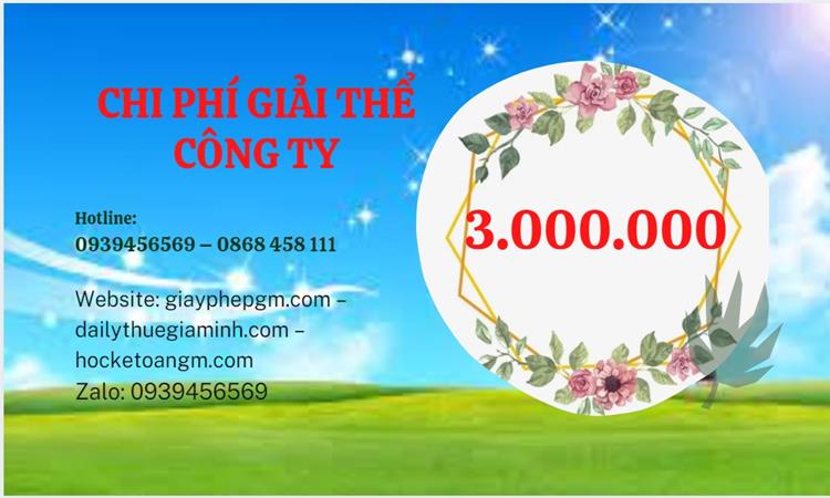 Giải thể công ty cổ phần tại Quận Bình Thạnh hết bao nhiêu tiền