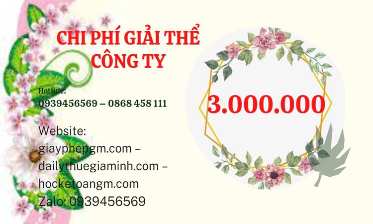  Giải thể công ty cổ phần tại Quận Hai Bà Trưng hết bao nhiêu tiền