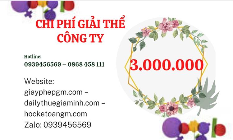  Giải thể công ty cổ phần tại Quận Hoàn Kiếm hết bao nhiêu tiền