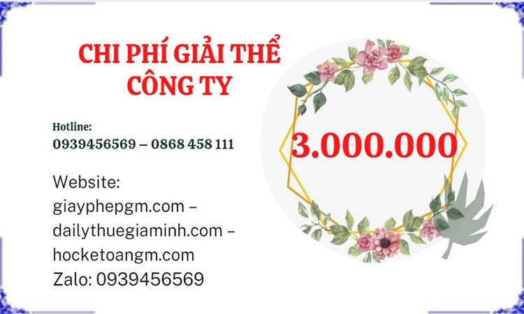  Giải thể công ty cổ phần tại Quận Long Biên hết bao nhiêu tiền