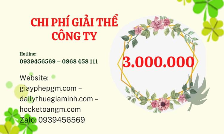  Giải thể công ty cổ phần tại Quận Nam Từ Liêm hết bao nhiêu tiền