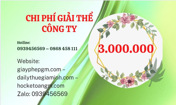  Giải thể công ty cổ phần tại Thành Phố Huế hết bao nhiêu tiền