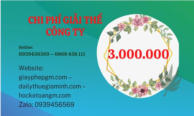 Giải thể công ty cổ phần tại TT Huế hết bao nhiêu tiền