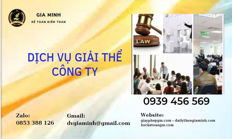 Giải thể công ty tại Đồng Tháp uy tín đảm bảo