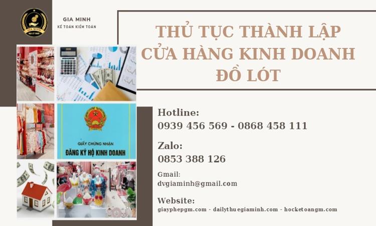 THỦ TỤC THÀNH LẬP CỬA HÀNG KINH DOANH ĐỒ LÓT 4 Hướng dẫn mở cửa hàng kinh doanh đồ lót