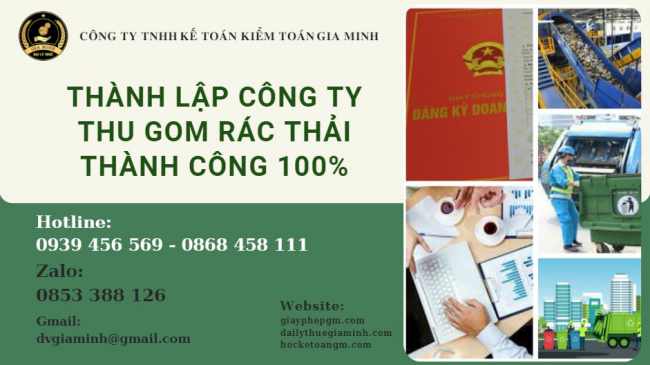 Hướng dẫn thành lập công ty thu gom rác thải