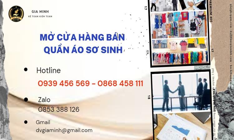 Mở cửa hàng bán quần áo sơ sinh 4 Hướng dẫn thủ tục mở cửa hàng bán quần áo sơ sinh