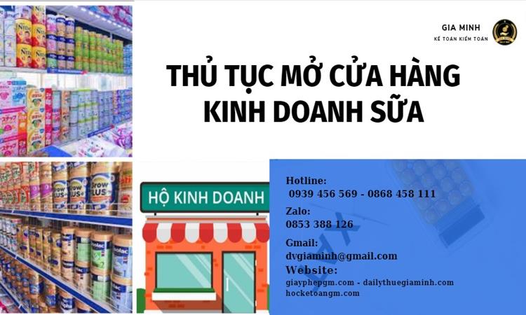 Thủ tục mở cửa hàng kinh doanh sữa 3 Hướng dẫn thủ tục mở cửa hàng kinh doanh sữa