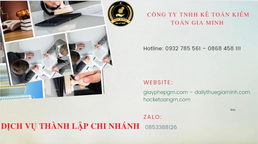 Lập chi nhánh công ty tại Huyện Phù Cừ
