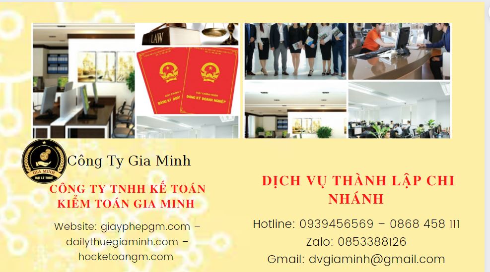 Lập chi nhánh công ty tại Thị Xã Mỹ Hào