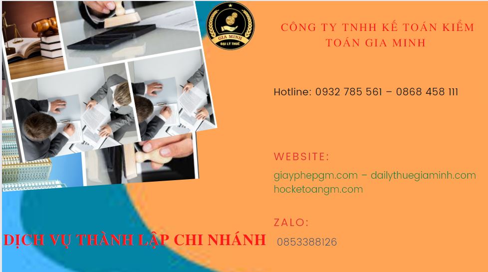 Lập chi nhánh công ty tại TT Huế