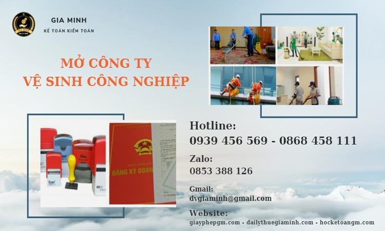 Mở công ty vệ sinh công nghiệp trọn gói