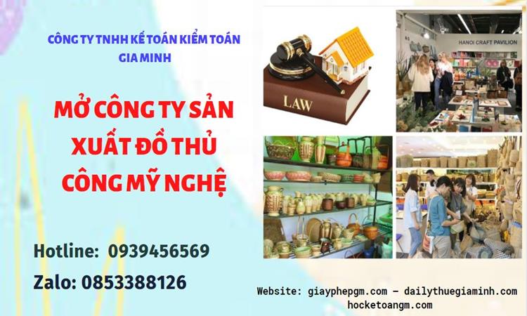 Mở công ty xuất khẩu đồ thủ công mỹ nghệ tại Cà Mau
