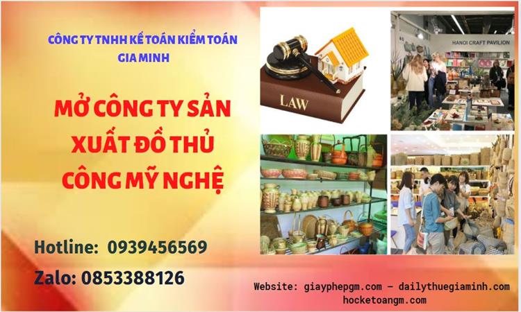 Mở công ty xuất khẩu đồ thủ công mỹ nghệ tại Đắk Nông