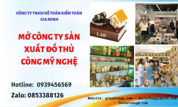 Mở công ty xuất khẩu đồ thủ công mỹ nghệ tại Hà Tĩnh