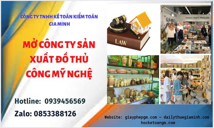 Mở công ty xuất khẩu đồ thủ công mỹ nghệ tại Hậu Giang