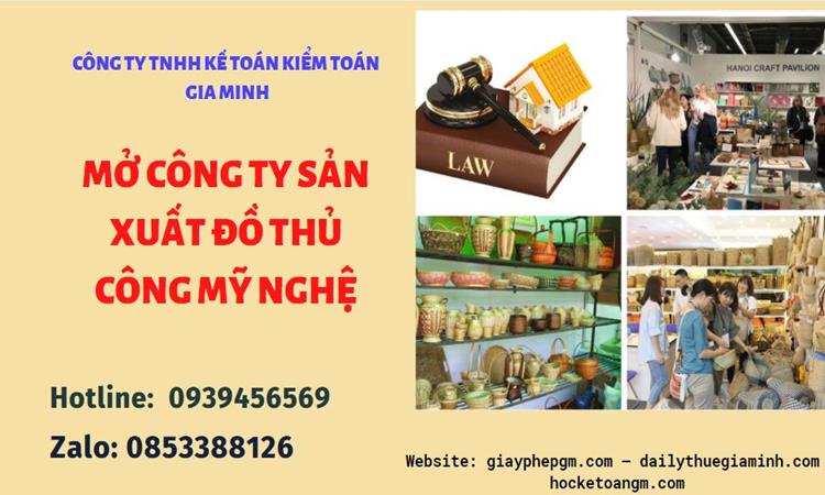 Mở công ty xuất khẩu đồ thủ công mỹ nghệ tại Huế
