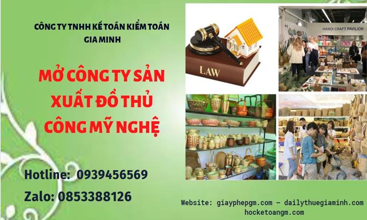 Mở công ty xuất khẩu đồ thủ công mỹ nghệ tại Huyện Cờ Đỏ
