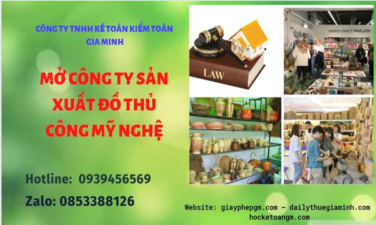 Mở công ty xuất khẩu đồ thủ công mỹ nghệ tại Phú Thọ